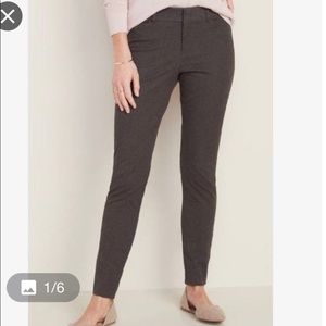 Old Navy Mid-Rise Pixie Full-Length Pants for Women Size 6 Dark Gray Heather